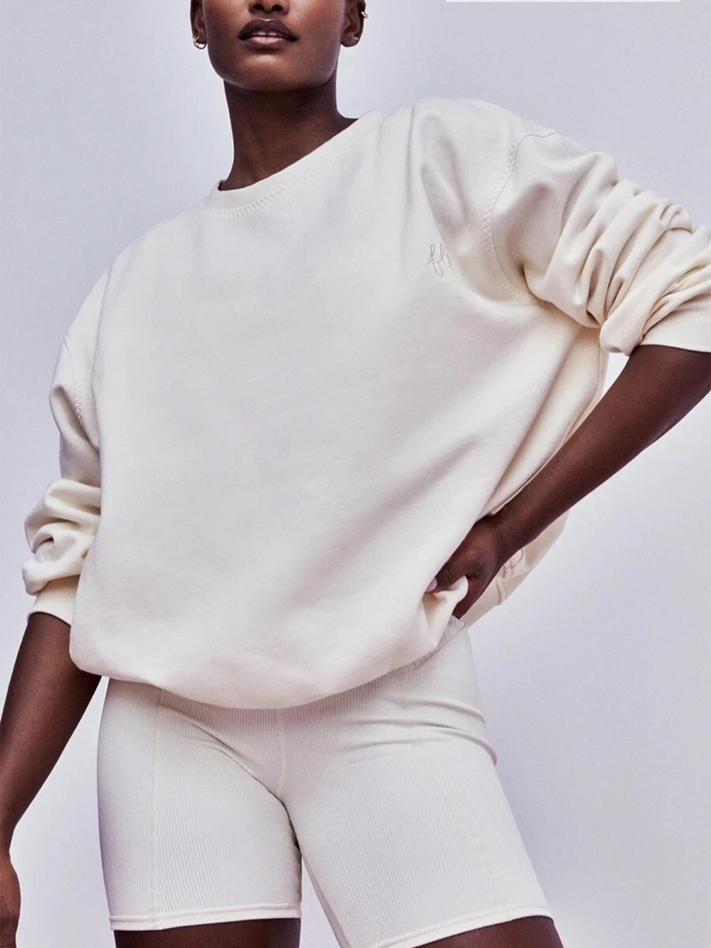 For Love & Lemons Alex Sweatshirt for Victoria’s Secret Cream Pullover Size L